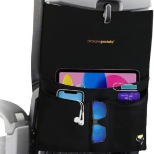 Airplane Pockets - Airplane Accessories - Plane Travel Essentials - Travel Organizer - Seat Storage Organizer - Air Travel Essentials - Seat Back Organizer - International Travel Must Haves