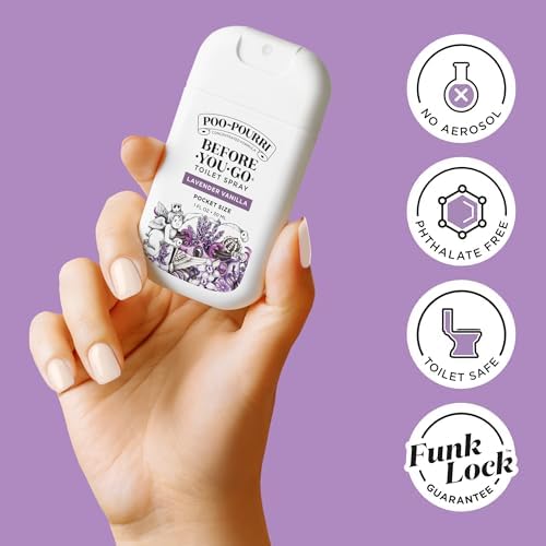 Poo-Pourri Before-You-Go Toilet Spray, Lavender Vanilla, 1 Fl Oz Pocket Travel Size - Lavender, Vanilla and Citrus - Image 6