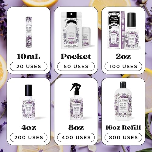 Poo-Pourri Before-You-Go Toilet Spray, Lavender Vanilla, 1 Fl Oz Pocket Travel Size - Lavender, Vanilla and Citrus - Image 10