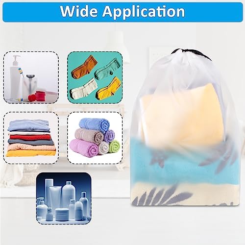 Clear Shoe Bags for Travel 5 PCS, 15.7" x 11.8" Travel Shoe Bags for Packing, Waterproof Drawstring Travel Shoe Storage Bag, Travel Essentials for Men and Women - Image 6