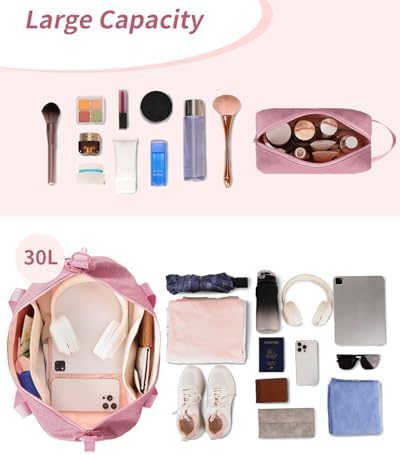 Wandering Nature For Spirit Airlines Personal Item Bag 18x14x8 Travel Duffel Bag Underseat Carry on Luggage with Shoe Compartment Wet Pocke Toiletry Pouch for Women Men Patent Pending - Image 5