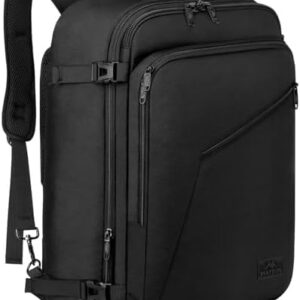 MATEIN Carry on Backpack, Extra Large Travel Backpack Expandable Airplane Approved Weekender Bag for Men and Women, Water Resistant Lightweight Daypack for Flight 40L, Black