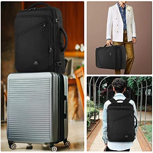 MATEIN Carry on Backpack, Extra Large Travel Backpack Expandable Airplane Approved Weekender Bag for Men and Women, Water Resistant Lightweight Daypack for Flight 40L, Black - Image 6