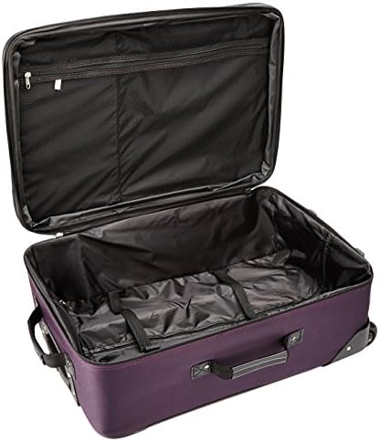 Rockland Fashion Expandable Softside Upright Luggage Set, Purple, 2-Piece (14/19) - Image 7