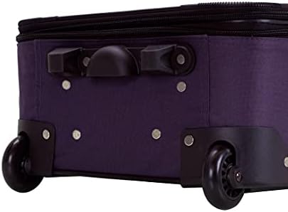 Rockland Fashion Expandable Softside Upright Luggage Set, Purple, 2-Piece (14/19) - Image 9