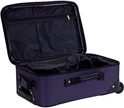 Rockland Fashion Expandable Softside Upright Luggage Set, Purple, 2-Piece (14/19) - Image 11