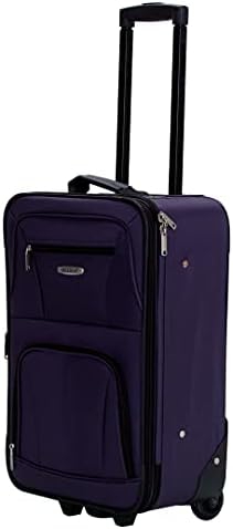 Rockland Fashion Expandable Softside Upright Luggage Set, Purple, 2-Piece (14/19) - Image 12