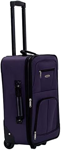 Rockland Fashion Expandable Softside Upright Luggage Set, Purple, 2-Piece (14/19) - Image 13