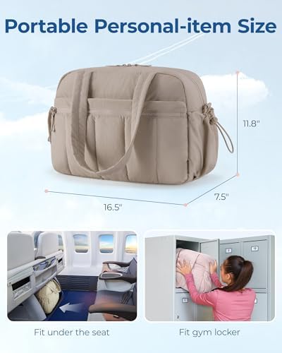 BAGSMART Gym Bag for Women, Duffle Bag for Travel with Wet Pocket, Lightweight Carry on Weekender Duffel, Water Resistant - Image 2