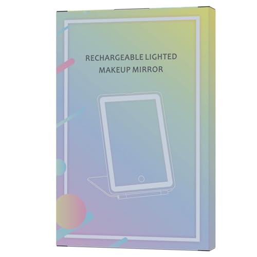 FUNTOUCH Rechargeable Travel Makeup Mirror with 72 Led Lights, Portable Lighted Beauty Mirror, 3 Color Lighting, Dimmable Touch Screen, Tabletop LED Folding Cosmetic Vanity Mirror - Image 7
