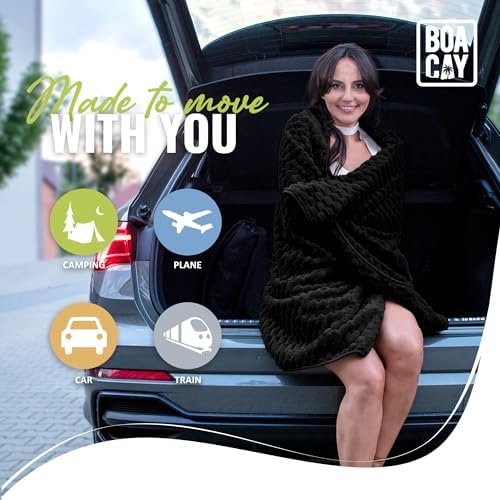 BOACAY Packable Travel Blanket for Airplane, Car - Compact Office Blanket - Portable Pillow for Adults, Kids with Case, Luggage Sleeve, Backpack Clip - Image 8