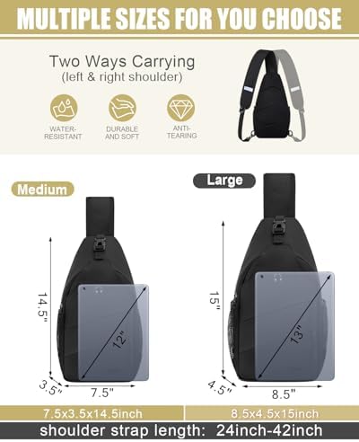 Crossbody Bags for Women Men Trendy Sling Bag Bakpack Casual Chest Bag with Convertible Shoulder Strap - Image 2
