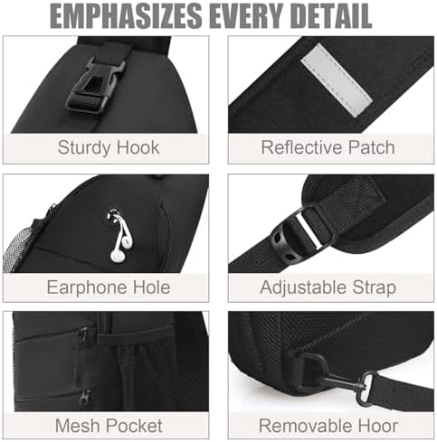 Crossbody Bags for Women Men Trendy Sling Bag Bakpack Casual Chest Bag with Convertible Shoulder Strap - Image 5