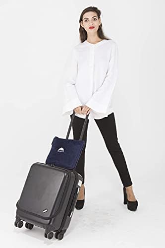 BlueHills Premium Soft Travel Blanket Pillow Airplane Blanket Packed in Soft Bag Pillowcase with Hand Luggage Belt and Backpack Clip, Compact Pack Large Plane for Any Travel (Navy Blue T002) - Image 8