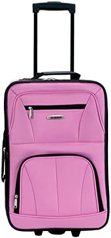 Rockland Fashion Softside Upright Luggage Set, Expandable, Pink, 2-Piece (14/19) - Image 2