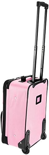 Rockland Fashion Softside Upright Luggage Set, Expandable, Pink, 2-Piece (14/19) - Image 4
