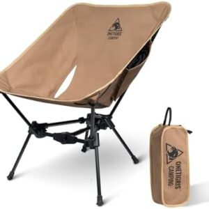 OneTigris Tigerblade Camping Chair, Lightweight Folding Backpacking Hiking, Compact Portable 330 lbs Capacity