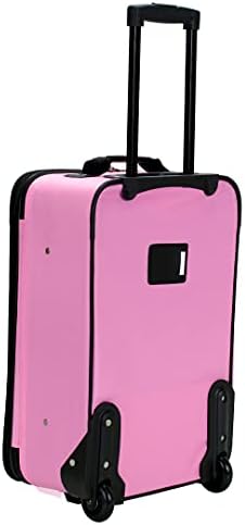Rockland Fashion Softside Upright Luggage Set, Expandable, Pink, 2-Piece (14/19) - Image 3