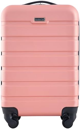 Travelers Club Harper Luggage, Rose Gold, 20-Inch Carry-On