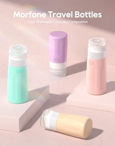 Morfone 16 Pack Travel Bottles Set for Toiletries, TSA Approved Travel Containers Leak Proof Silicone Squeezable Travel Accessories 2oz 3oz Travel Essentials for Shampoo Conditioner Lotion (BPA Free) - Image 2