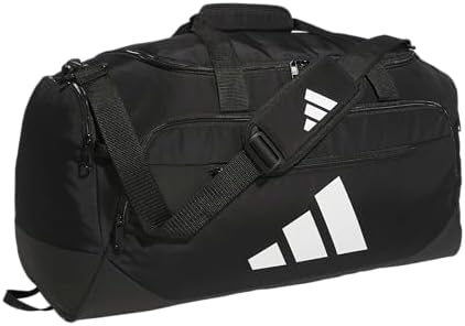 adidas Defender 5.0 Duffel, Durable Travel Gym Sports Bag for Men and Women, Black, Medium (59L)
