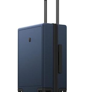 LEVEL8 Carry on Luggage Airline Approved, Carry-on Suitcases with Wheels, Lightweight Hardside Luminous Textured Luggage for Travel with Tsa Lock, 20 Inch, Navy