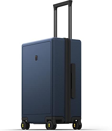 LEVEL8 Carry on Luggage Airline Approved, Carry-on Suitcases with Wheels, Lightweight Hardside Luminous Textured Luggage for Travel with Tsa Lock, 20 Inch, Navy