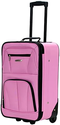 Rockland Fashion Softside Upright Luggage Set, Expandable, Pink, 2-Piece (14/19) - Image 11