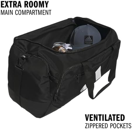 adidas Defender 5.0 Duffel, Durable Travel Gym Sports Bag for Men and Women, Black, Medium (59L) - Image 2