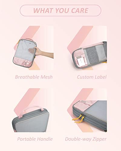 BAGSMART 6 Set Compression Packing Cubes - Lightweight Travel Essentials, Durable Luggage Organizer - Image 6