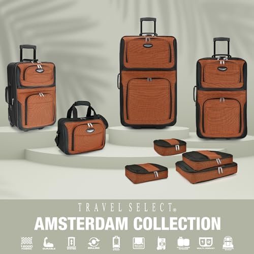 Travel Select Amsterdam Expandable Rolling Upright Luggage, Gray, 4-Piece Set - Image 2