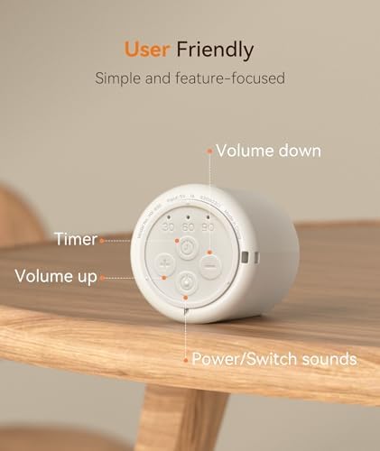 Dreamegg Portable White Noise Machine - Travel Sound Machine for Sleep, Features Powerful Battery, Egg-Sized, 16 Nature Sounds, Timer, Sound Machine for Baby Adults Office Privacy Home Gift - Image 6