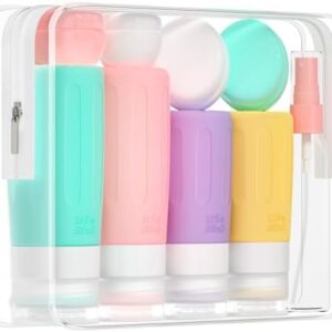 Morfone 16 Pack Travel Bottles Set for Toiletries, TSA Approved Travel Containers Leak Proof Silicone Squeezable Travel Accessories 2oz 3oz Travel Essentials for Shampoo Conditioner Lotion (BPA Free)
