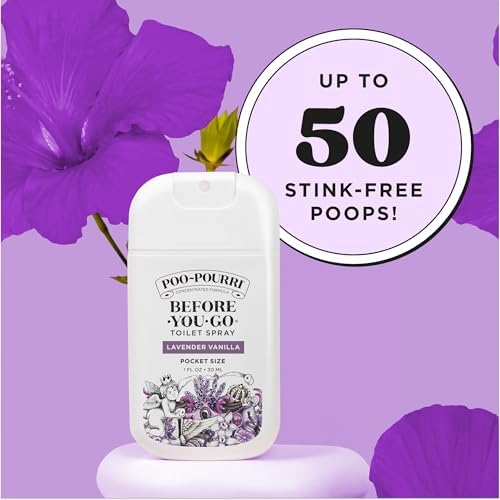 Poo-Pourri Before-You-Go Toilet Spray, Lavender Vanilla, 1 Fl Oz Pocket Travel Size - Lavender, Vanilla and Citrus - Image 8