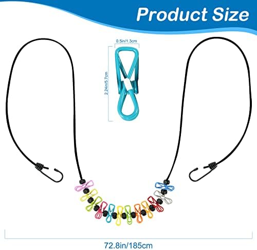 Retractable Portable Clothesline for Travel,Clothing line with 12 Clothes Clips, for Indoor Laundry Drying line,Outdoor Camping Accessories - Image 6