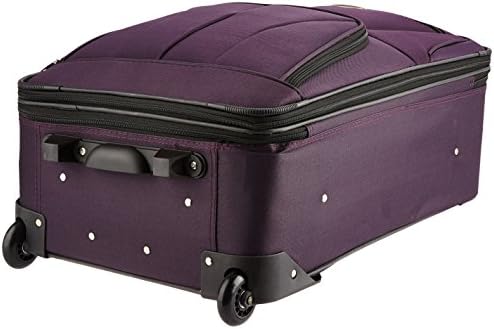 Rockland Fashion Expandable Softside Upright Luggage Set, Purple, 2-Piece (14/19) - Image 6