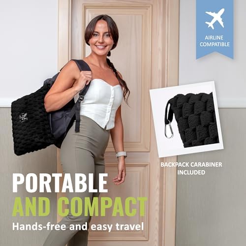 BOACAY Packable Travel Blanket for Airplane, Car - Compact Office Blanket - Portable Pillow for Adults, Kids with Case, Luggage Sleeve, Backpack Clip - Image 3