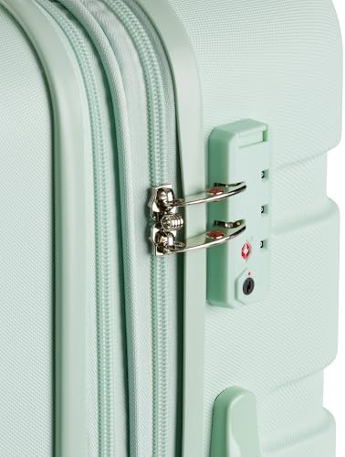 SwissGear 7366 Hardside Expandable Luggage with Spinner Wheels, Clearly Aqua, Checked-Medium 23-Inch - Image 10