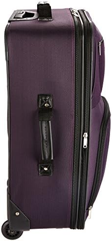 Rockland Fashion Expandable Softside Upright Luggage Set, Purple, 2-Piece (14/19) - Image 5