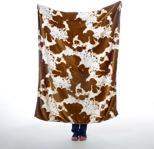 CARSTENS, INC. Travel Blanket, Premium Compact 2-in-1 Airplane Blanket/Pillow, Cow Print - Image 2