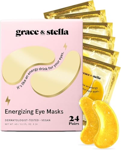 grace & stella Award Winning Under Eye Mask - Travel Essentials - Birthday Gifts for Women - Gel Eye Patches for Dark Circles, Puffy Eyes, Wrinkles, Undereye Bags - Vegan - Self Care (24 Pairs, Gold) - Image 10