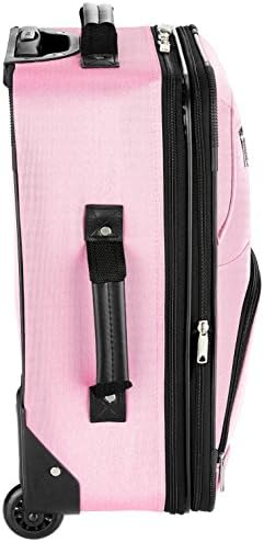 Rockland Fashion Softside Upright Luggage Set, Expandable, Pink, 2-Piece (14/19) - Image 5