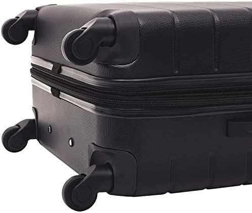 Wrangler Smart Luggage Set with Cup Holder, USB Port and Phone Holder, Black, 2 Piece Set - Image 7