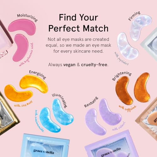 grace & stella Award Winning Under Eye Mask - Travel Essentials - Birthday Gifts for Women - Gel Eye Patches for Dark Circles, Puffy Eyes, Wrinkles, Undereye Bags - Vegan - Self Care (24 Pairs, Gold) - Image 5
