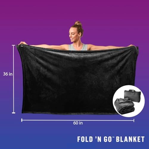 Cabeau Fold ‘n Go Travel and Throw Blanket Plus Compact Case - for Home and Travel - Doubles as Lumbar Pillow and Neck Support Pillow - French Microfiber Comfort - Charcoal - Image 2