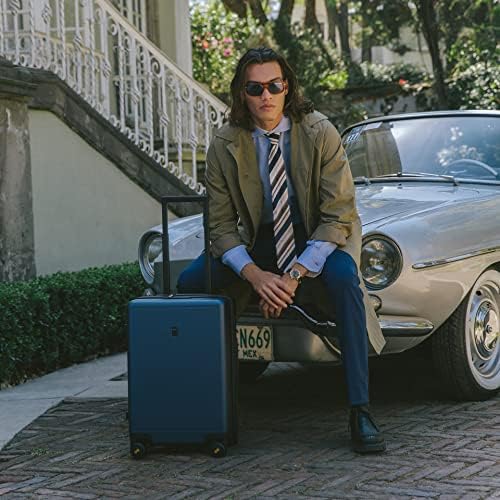 LEVEL8 Carry on Luggage Airline Approved, Carry-on Suitcases with Wheels, Lightweight Hardside Luminous Textured Luggage for Travel with Tsa Lock, 20 Inch, Navy - Image 2