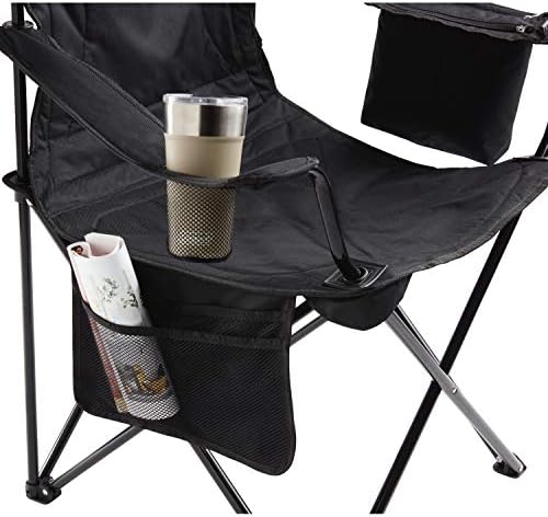 Coleman Portable Camping Quad Chair with 4-Can Cooler, Cushioned Seat & Back with Side Pockets & Cup Holder, Carry Bag Included - Image 5