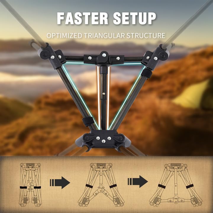 MOON LENCE Portable Camping Chair Backpacking Chair - The 4th Generation Ultralight Folding Chair - Compact, Lightweight Foldable Chairs for Hiking Mountaineering, Beach - Image 4