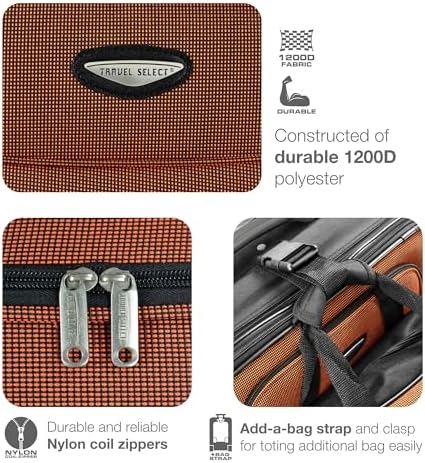 Travel Select Amsterdam Expandable Rolling Upright Luggage, Gray, 4-Piece Set - Image 3