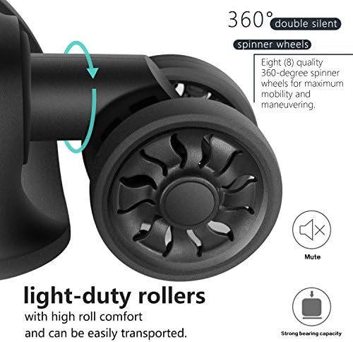 Coolife Luggage Suitcase Carry-on Hardside Travel Luggage TSA Lock Spinner Telescopic Handle - Image 3